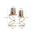 Nordic Creative Retro Gold Candlestick Decorative Ornaments Glass Candle Holders Modern Home Wedding Decoration Christmas