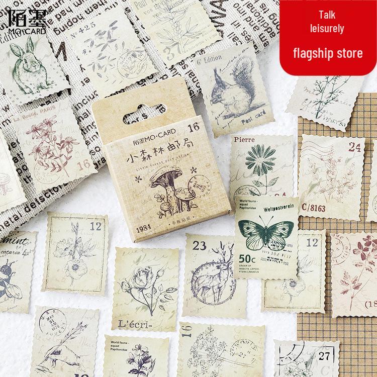 

Наклейки-планеры Mò Mò Little Forest Post Office, неправильной формы, коробка из 46 штук Yuxian