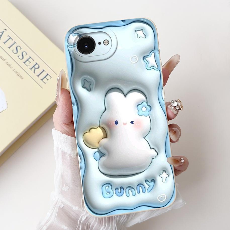 For iPhone 16E Case Popular Flower Cartoon Silicone Phone Cover For iPhone16E Funda For iPhone SE 2025 SE4 Shockproof Soft Cover