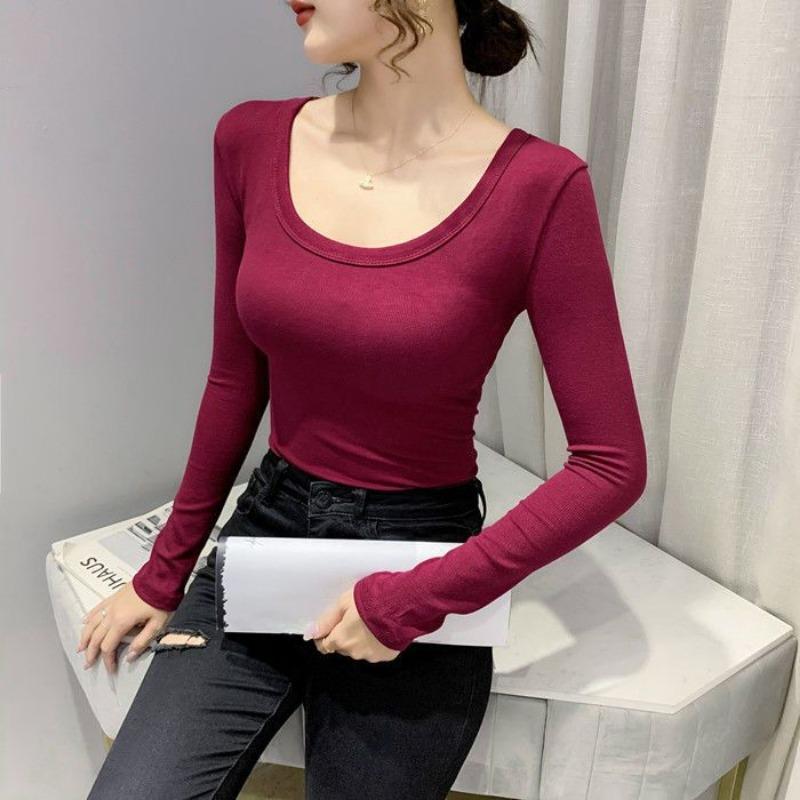 Cotton U-neck Undershirt Women's Top