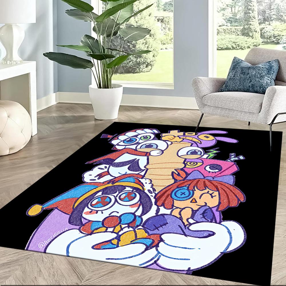 Digital Circus Floor Mat Suitable For Decorate Room Kitchen Outdoor Playrooms Antislip Carpet Anime Office Decor