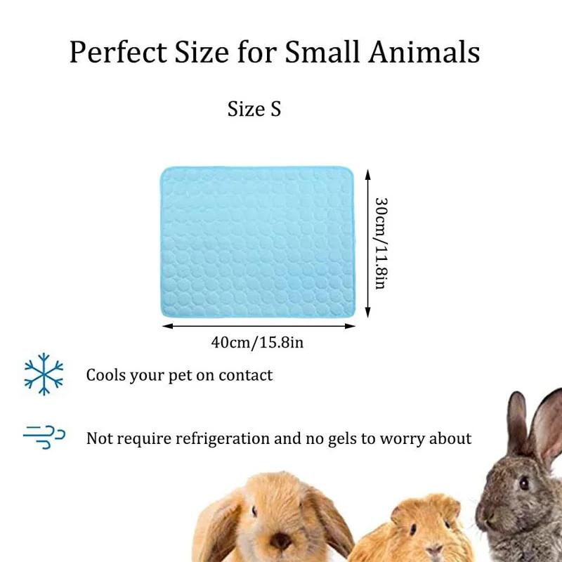 4PCS Guinea Pig Cage Liners Summer Small Animal Cooling Mat Breathable Hamster Pee Pad for Rabbit Cage Hedgehogs Pet Item