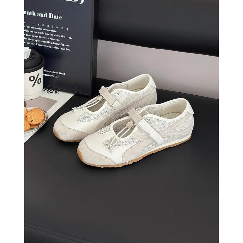 Ballet Retro Style Niche Mary Jane Women's Shoes Summer Thin Breathable Mesh Versatile Lightweight Board Shoes