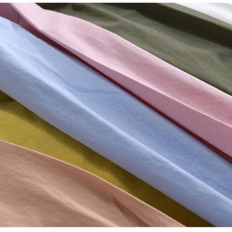 Long Sleeve 100cotton Man Shirts Spring and Summer Casual Tops Dress Shirt Lapel Collar Solid Color Button Shirt Simple Style Men Clothing