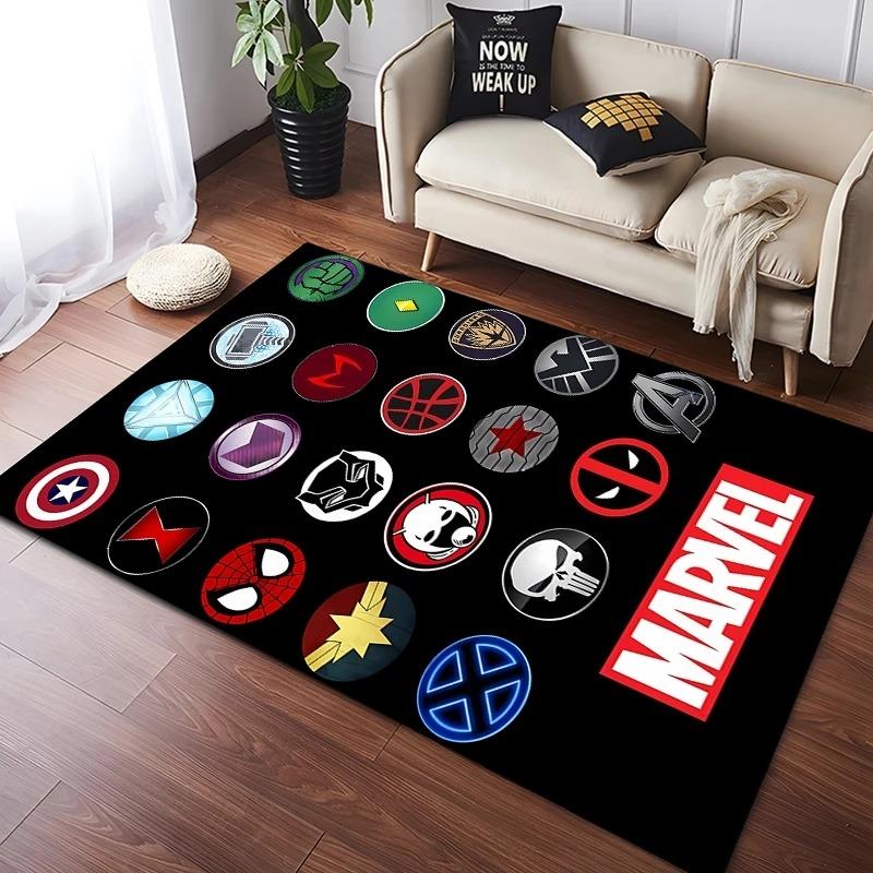 Disney Avengers Marvel Logo Superhrdinské Koberce Obývací Pokoj Ložnice Jídelna Kuchyň Kancelář Koupelna Protiskluzový Velký Dekorativní Koberec