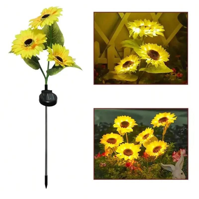 LED Solar Sunflowers Flower Light Home Decorative Flower Lights Garden Decoration Lawn Lamp Waterproof Landscape Light