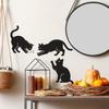 Black Cat Themed PVC Wall Sticker for Halloween Season Decoration On Flat Surfaces Like Painted Walls and Mirrors