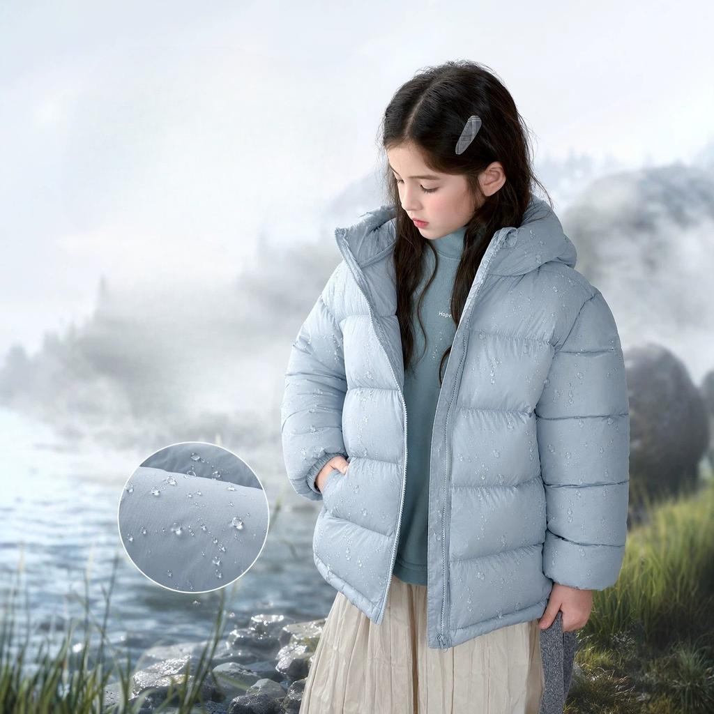 Children's Puff Style down Jacket White Duck down Coat for Boys And Girls Winter Thick Warm Waterproof Trendy Kids' Out
