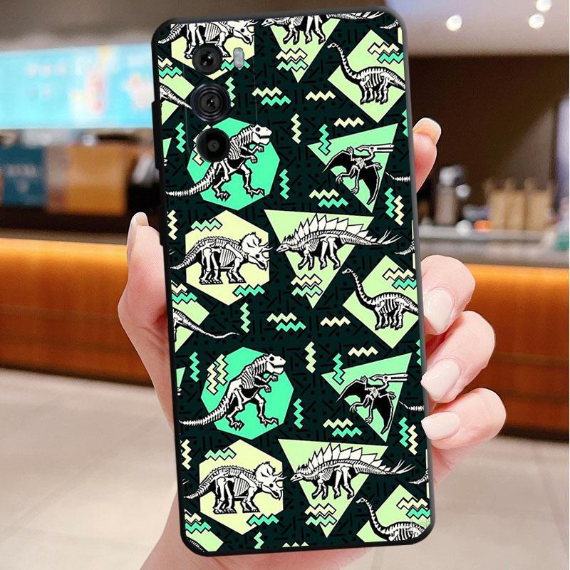Cute Dinosaur Baby Phone Case For Motorola Edge 60 50 40 Pro 60 50 40 30 Ultra Neo Fusion Moto G Play G Stylus G Carcasas