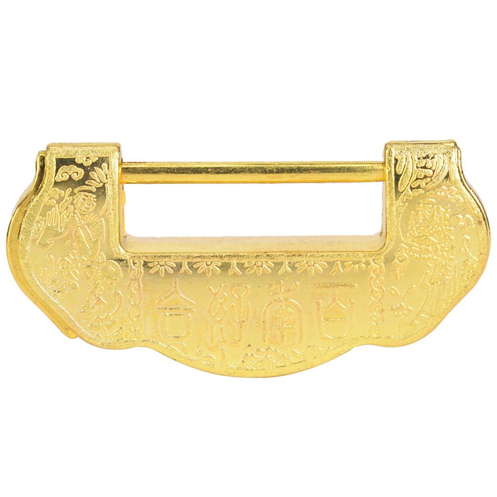 Zinc Alloy Antique Lock Ming Qing Retro Door Cabinet Lock with Tassel