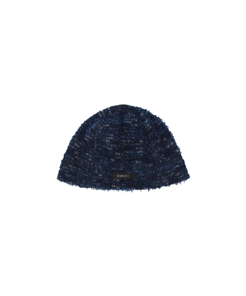 KOOKEESEE Hairy Knit Beanie_Navy