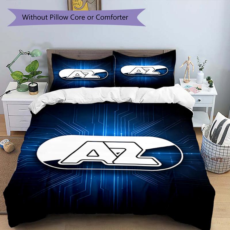 Parure de lit 3 pièces avec housse de couette (1*Housse de couette + 2*Taie d'oreiller, sans noyau), Ensemble de literie imprimé AZ Alkmaar, Décor de chambre à coucher, Toutes saisons, Cadeau d'anniversaire