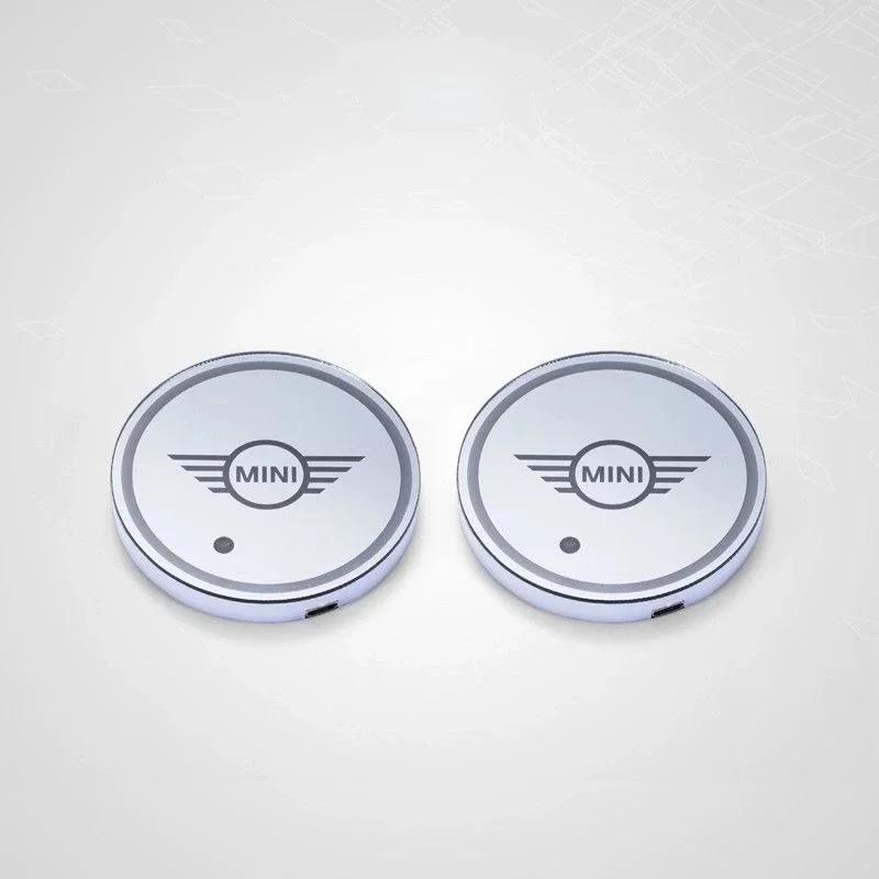 

2 шт. Автомобильный светодиодный подстаканник для напитков BMW mini Cooper JCW F54F55F56 R54 R55R56 Clubman Countryman автоматически меняет цвета. 2pcs