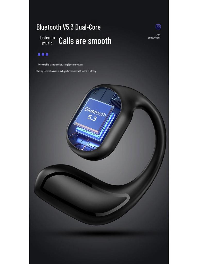 FN-98 Air Conduction Sports Earphones: Long Battery Life, Bluetooth, Digital Display, Non-In-Ear