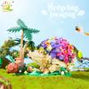 Moc Flower Hedgeho Model Construction Block Fly Bee Animals Decor City Construction Toy Adult Children Desk Home Decoration