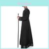 Classic Black Wizard Costume For Men Perfect For Halloween Parties And Cosplay Events