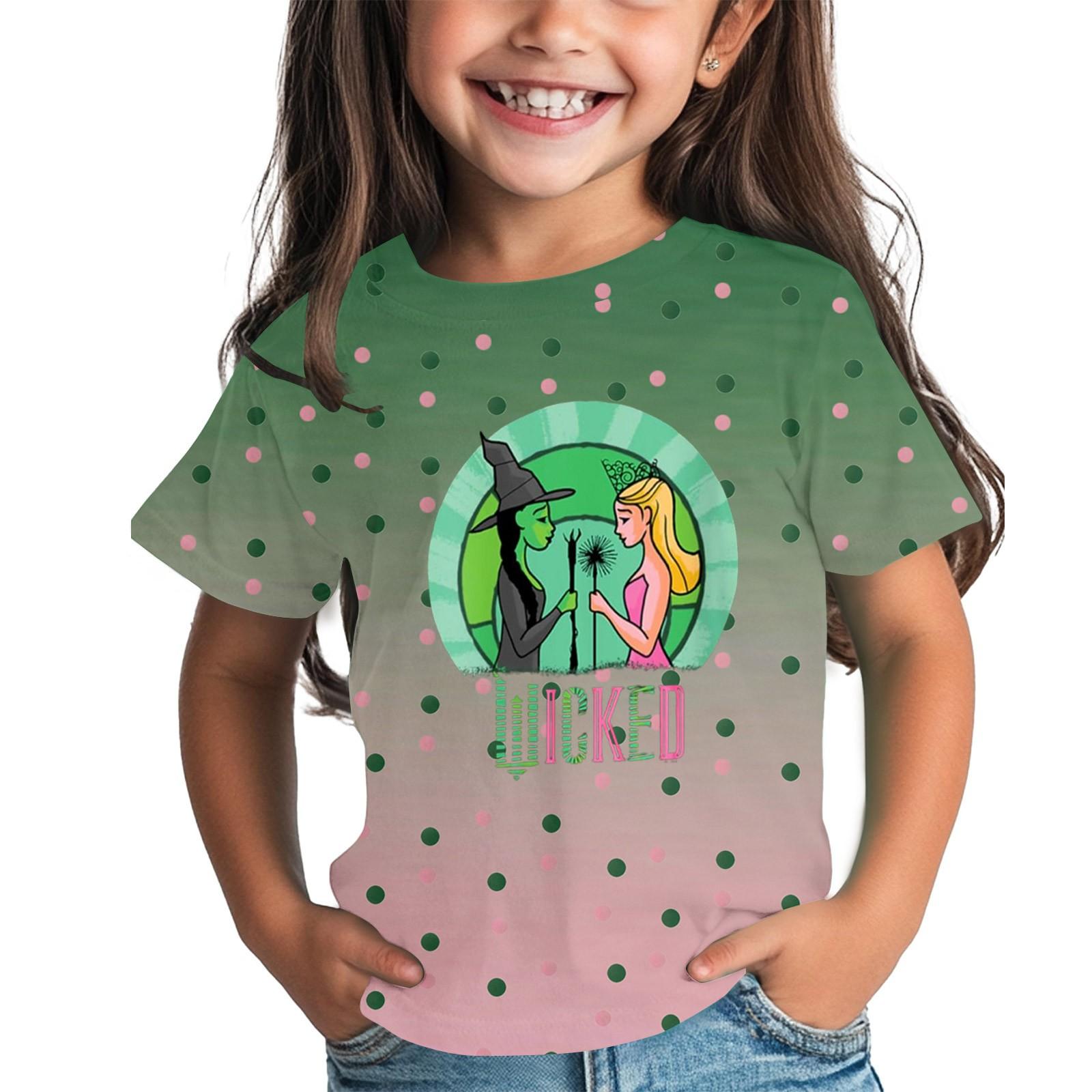 

Футболка для детей для мальчиков и девочек с принтом, цветная, с коротким рукавом, свободный крой, пуловер, топы 100 армия зеленый