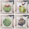 Watercolor Succulents Decorative Pillowcase Office Living Room Car Ornaments Home Pillowcase