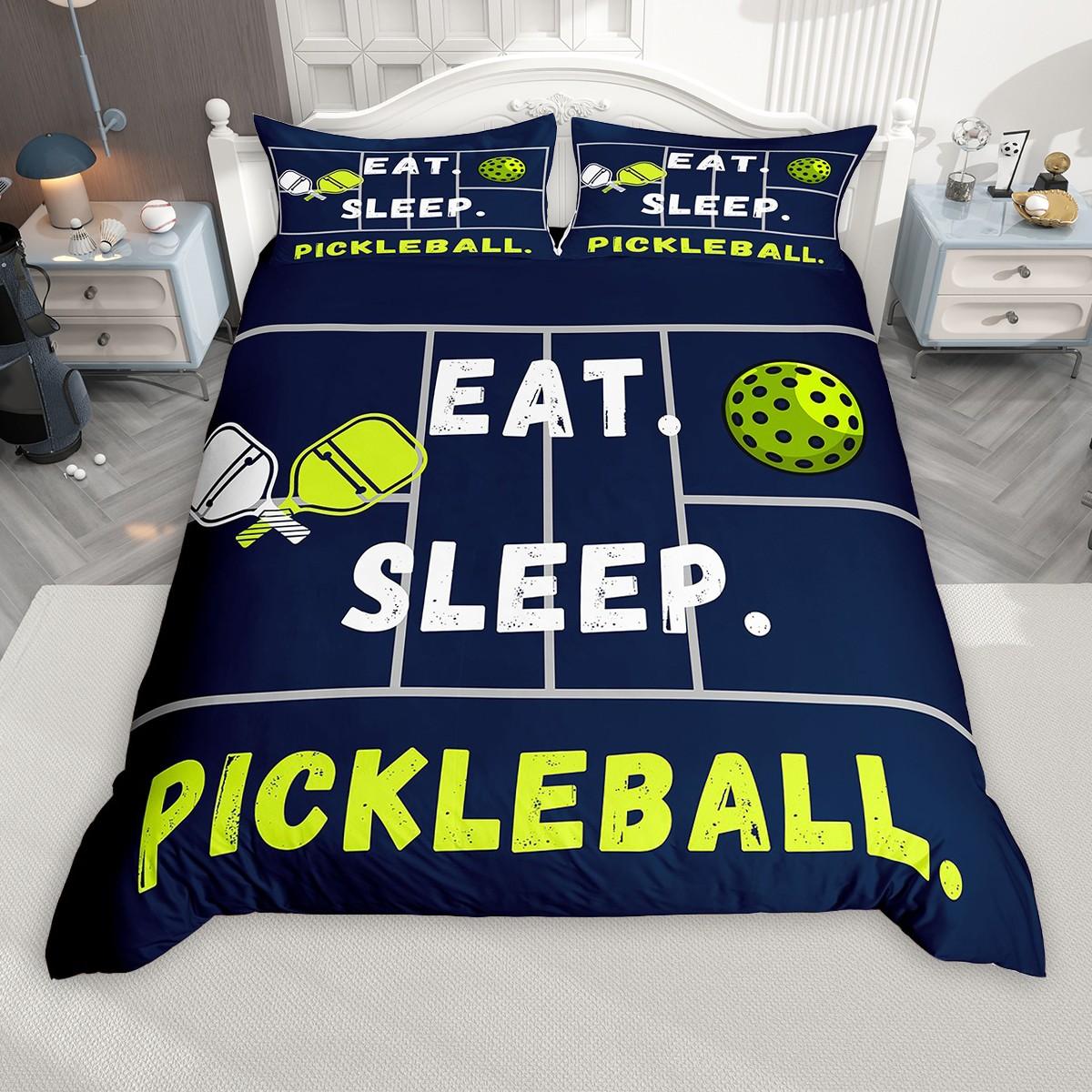 

Homewish Tennis Basketball Duvet Cover Set for Kids Teens, Ping Pong Pickleball Bed Set, Sports Quilt Cover Set DE XS 100x135cm 2pcs&set