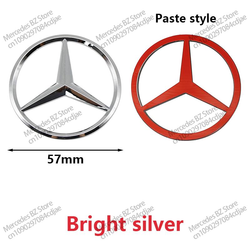 MITV3 ABS 52mm 57mm Car Steering Wheel Logo Badge For Mercedes Benz C E S Series CLA CLS W212 W205 W204 Emblem Styling Accessories