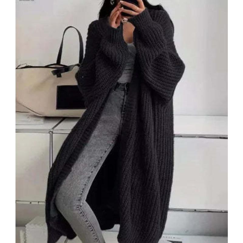 YYFS Maglioni a maniche lunghe con stampa tinta unita, casual, autunno inverno, da donna