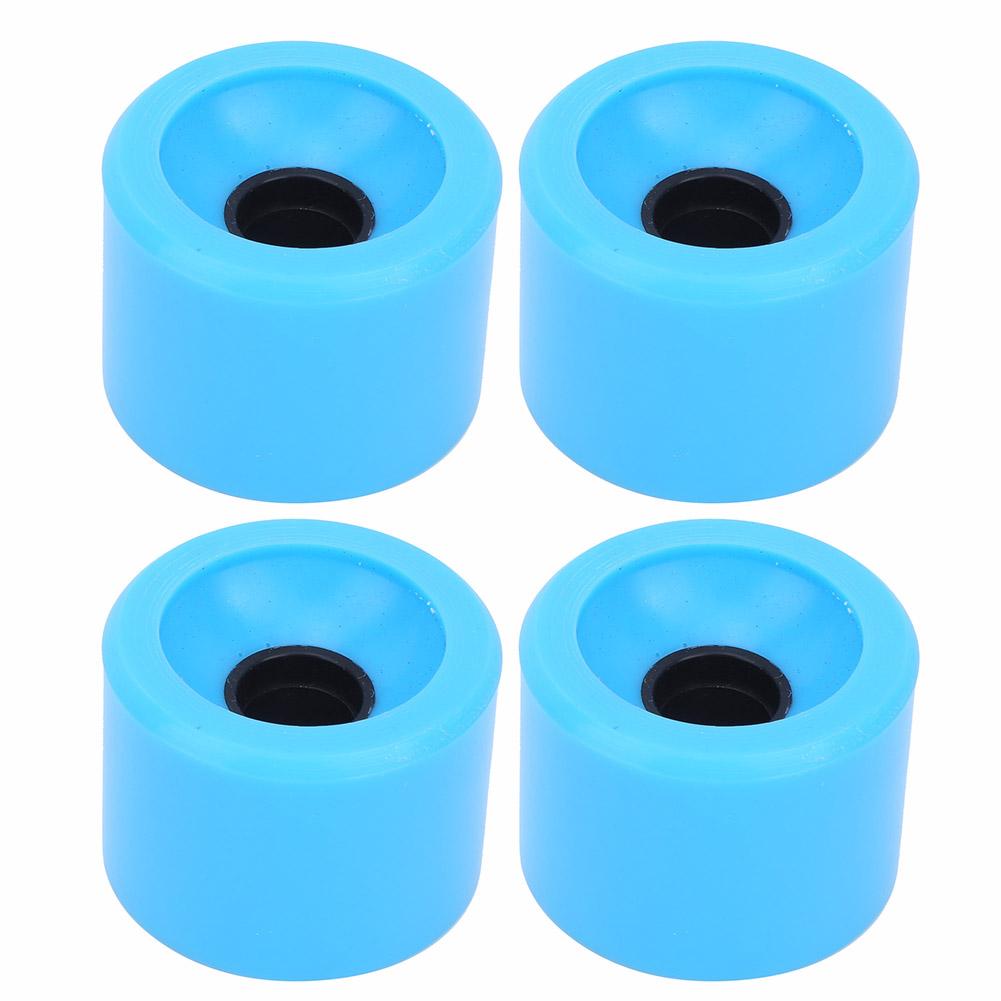 4PCS Set Skateboard High Elastic Colorful PU Wheel Accessory for Most SkateboardsBlue