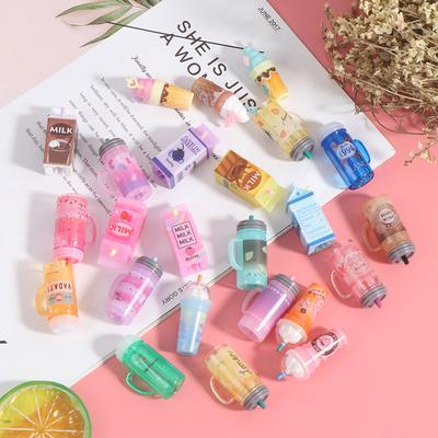 3 Pieces/Set Of Cute Juice Drink Doll Kitchen Toy 1:12 Dollhouse Miniature Drink Bottle