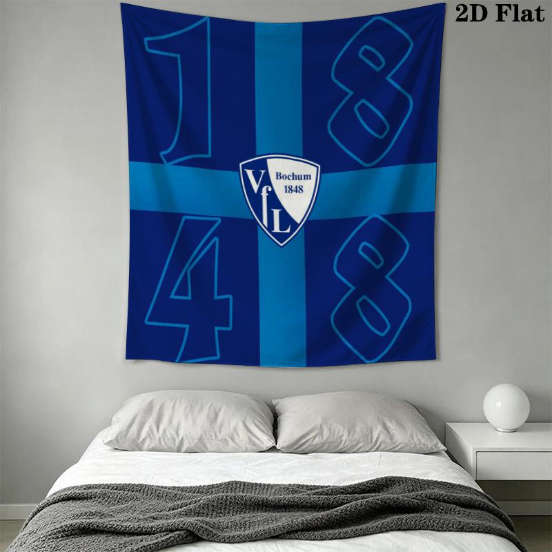 VfL Bochum 1848 Wandteppich Ästhetischer Wandbehang Bedruckter Stoffdecke Dekorative Wandteppiche für Schlafzimmer Wohnzimmer Heimdekoration
