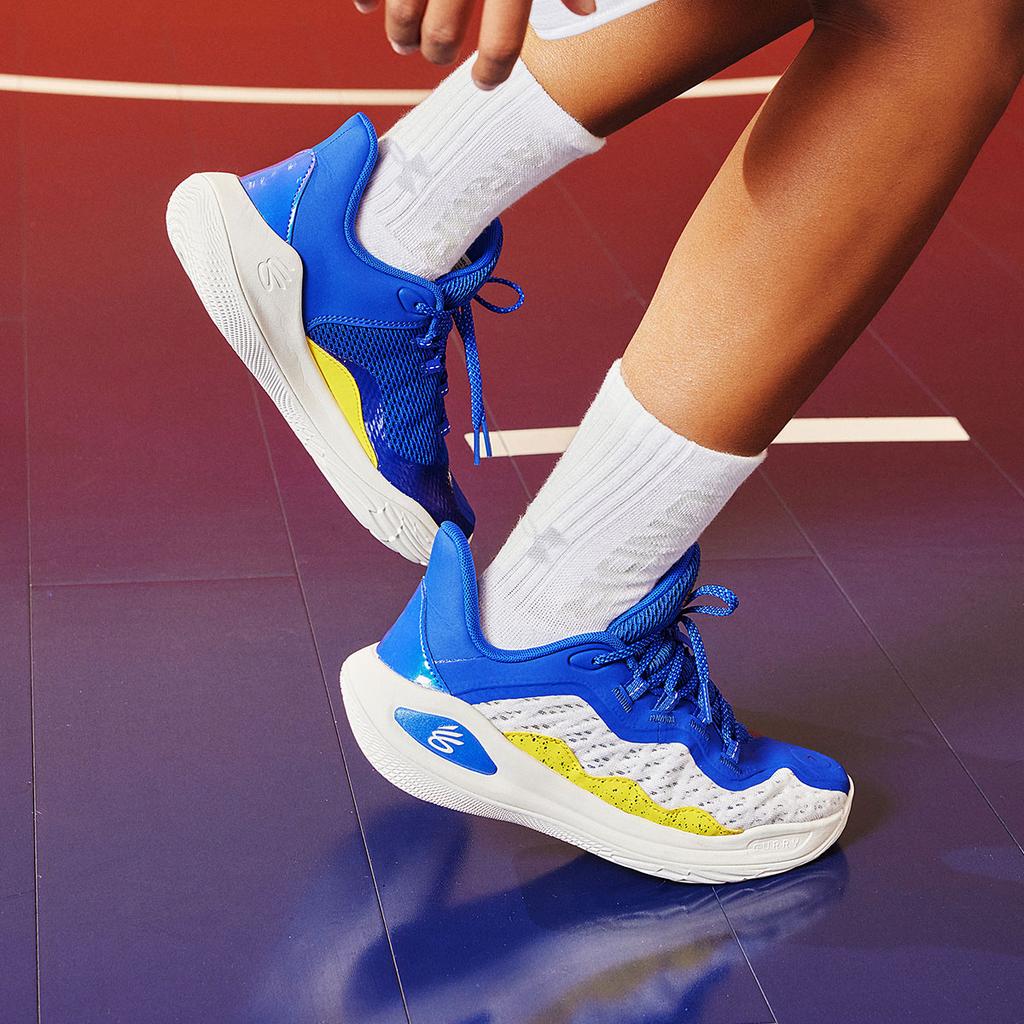 Curry Brand Curry Flow 11 GS Dub Nation Kids Sneakers Blue White Royal 3026619-100