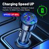 90W Dual-Circuit Car Charger with 75W Fast Charge, 3 USB Ports + 2 PD Ports