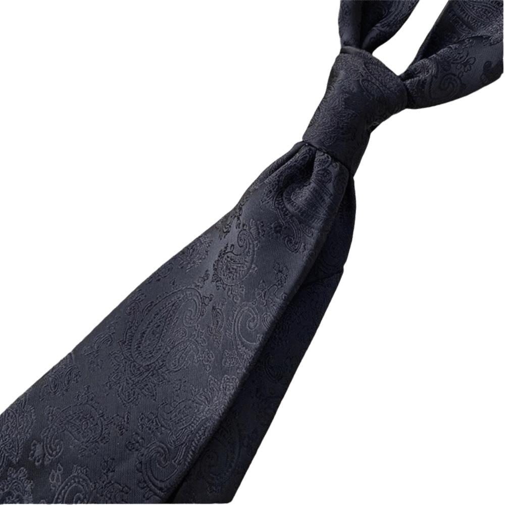 

Мужской галстук с цветочным принтом, однотонный ретро галстук, простой черный галстук, деловой Style D