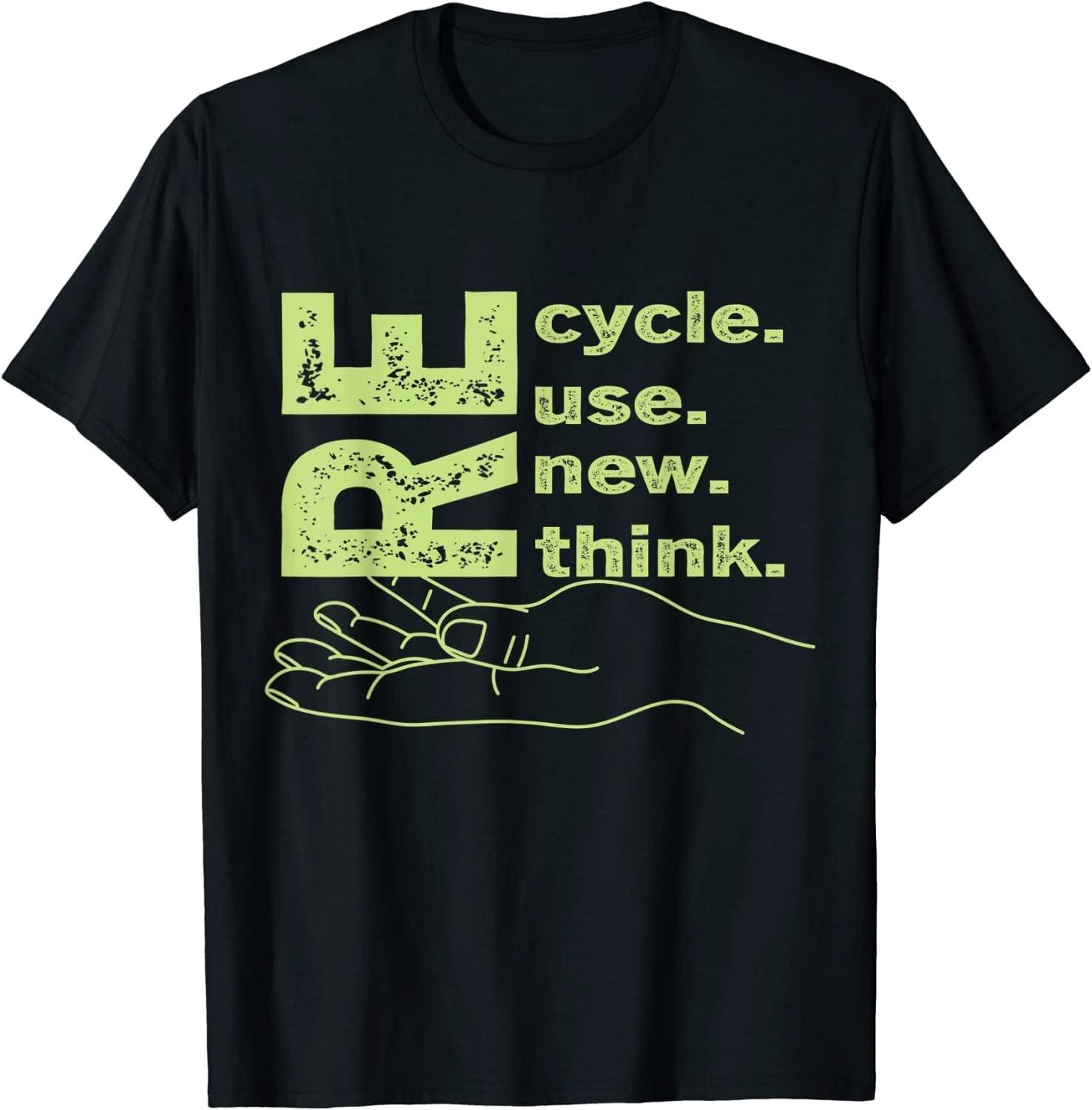 SPKD Recycle Reuse Renew Rethink Crisis Environmental Activism T-Shirt XXXXXL чёрный