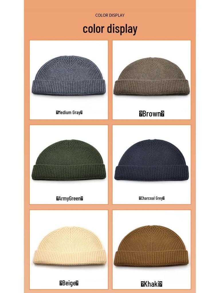 Unisex Nahtlose Strickmütze: Warme Winterwollmütze für Herren & Damen