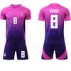 2024-25 Německo Venkovní Růžovo-Fialový Dres Set #8 Kroos #7 Havertz #10 Musiala Fotbalové Dresy