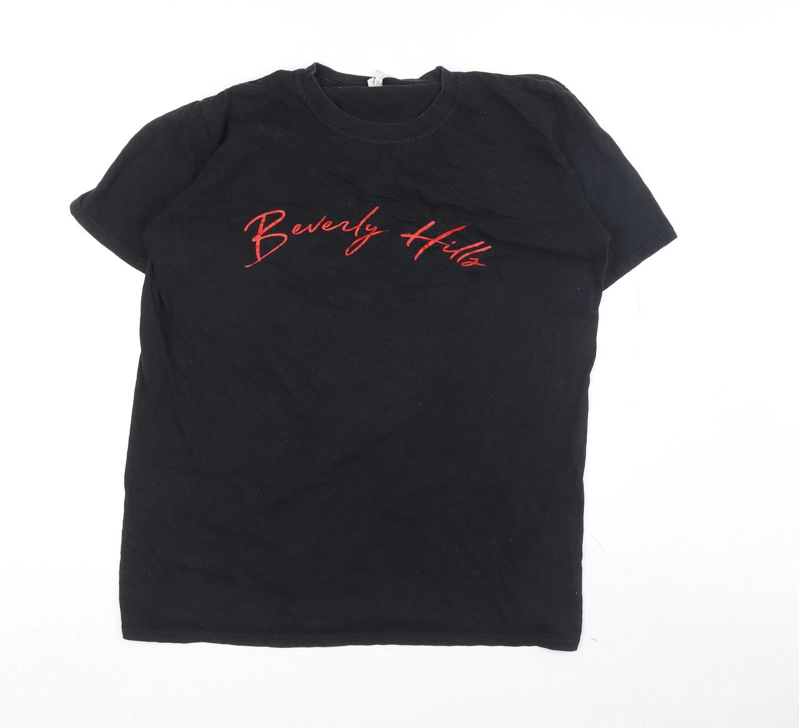 

Черная unisex футболка Beverly Hills M, Повседневная, Хлопок 2XL