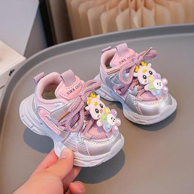 Baskets légères antidérapantes pour tout-petits garçons et filles - Chaussures de marche d'automne