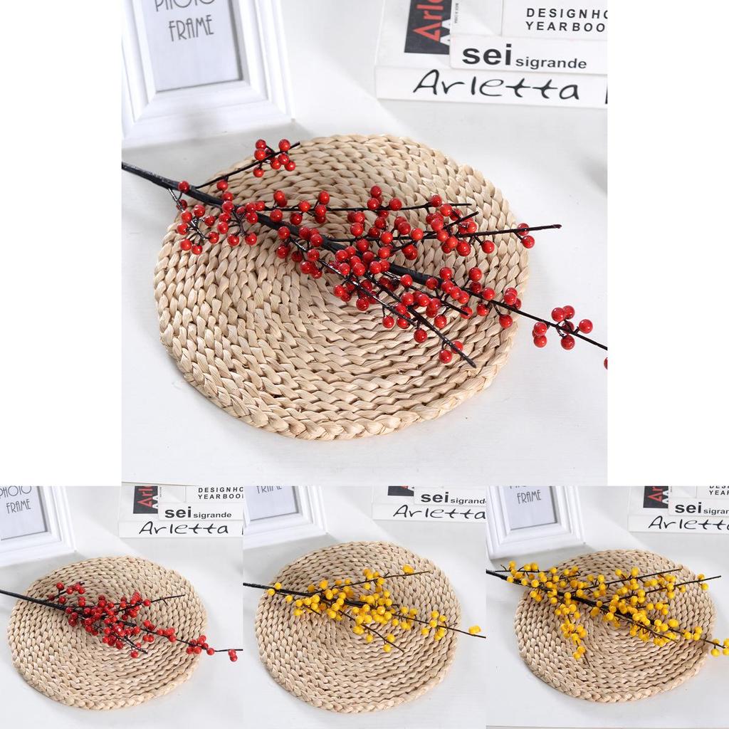 Artificial Ilex Chinensis Berries With Vibrant Berries For Photography Props And Home Decor