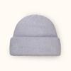 Autumn Winter Fashion Rabbit Hair Knit Hat Double Rolled Brim Warm Cold Hat