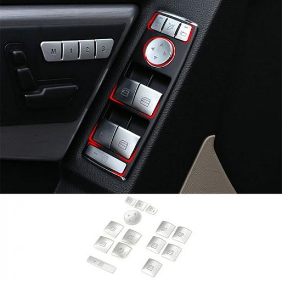 Front Steering Wheel Frame Cover Trim Fit For Benz GLA CLA 2013-2019 ABS Silver