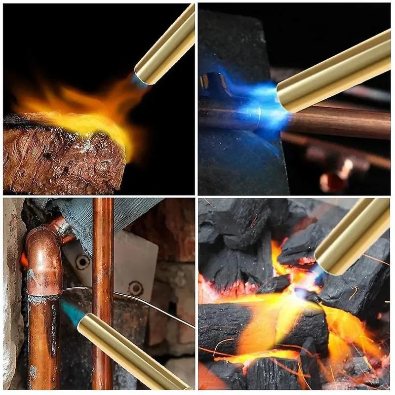 Butane Burner Welding Gas Torch Flame Gun Brazing Flame Sprayer Outdoor Camping Barbecue Portable Welding Hot Air Gun