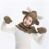 Hut Winter Kinderwollhandschuhe Hut Herren- und Damen Schal Elchgeweih Zweiteilige Kinderbekleidung