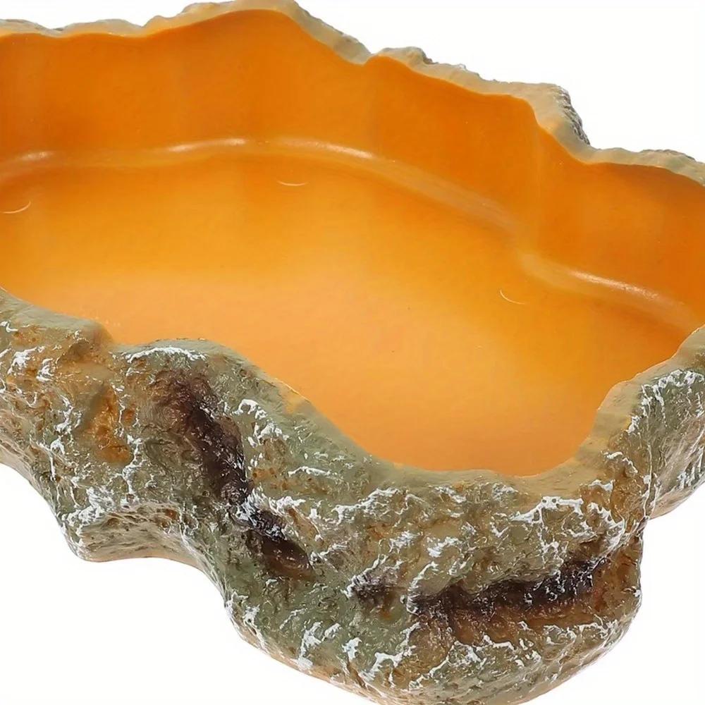 1 szt. Miska na wodę dla gadów Terrarium Talerz Podajnik dla gadów Miska do karmienia płazów dla żaby kameleona żółwia brodatego smoka żółwia