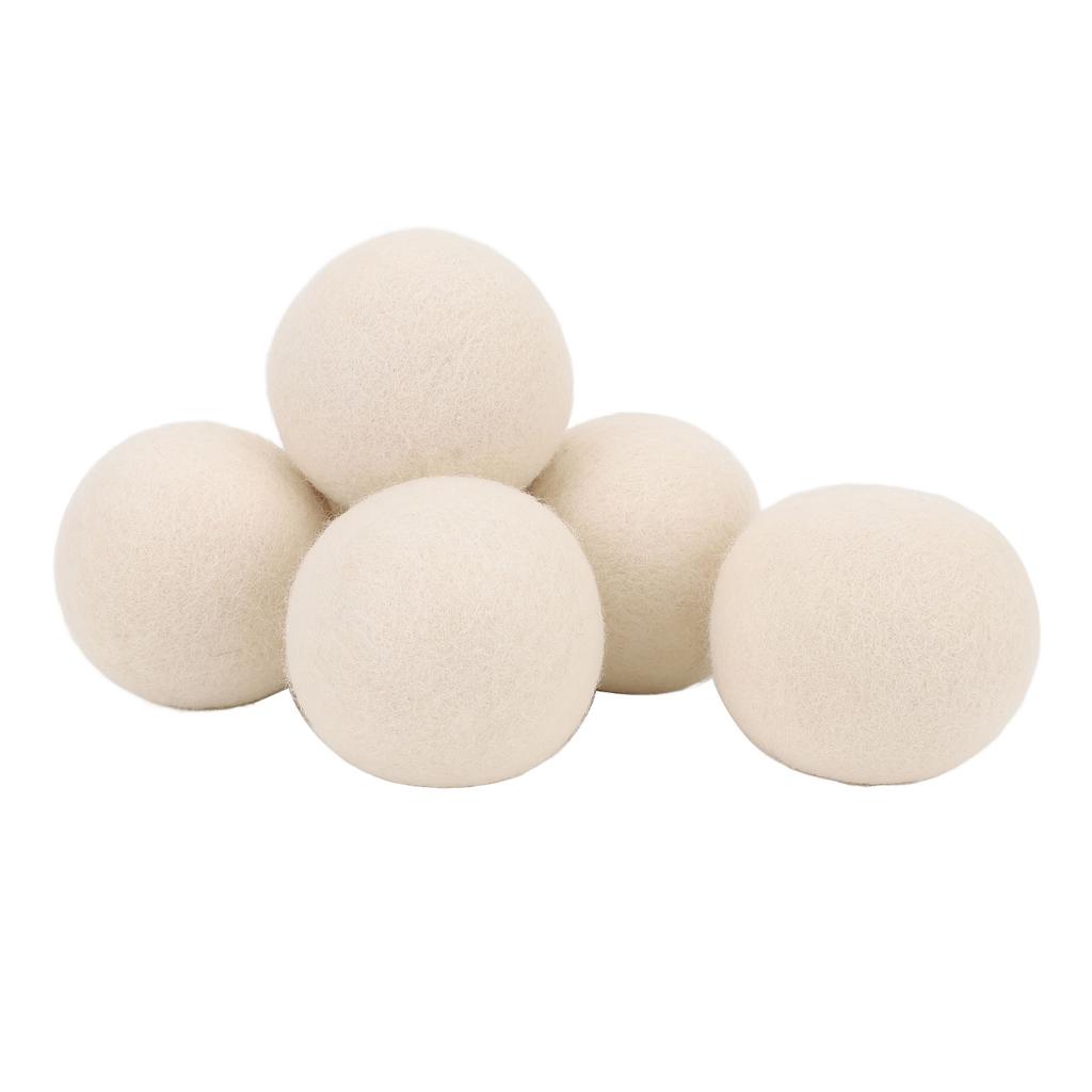 6Pcs Wool Dryer Balls Accelerated Drying Eliminates Static Electricity Reusable Wool Felt Fabric