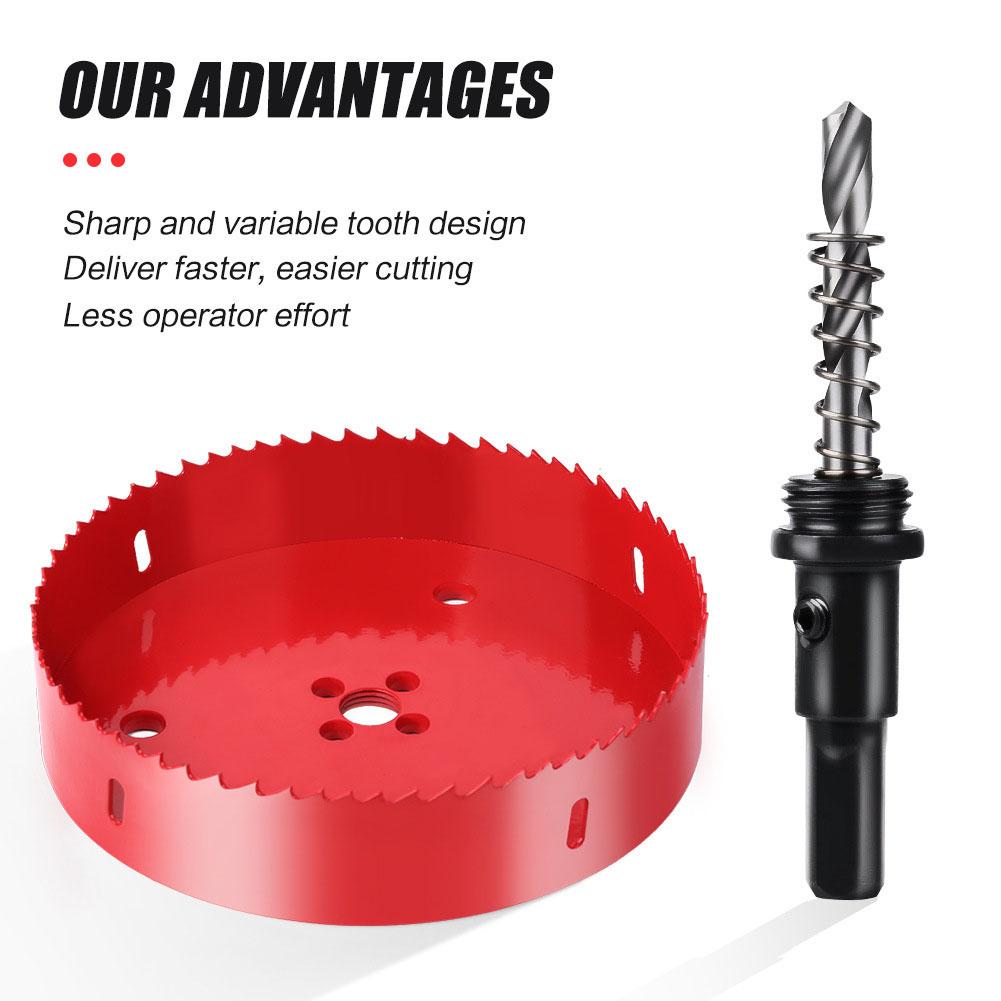 Vrták Plastové Červené Elektrické vrtáky Robustní tepelně zpracované Adaptér vrtáků se šestihrannou stopkou M Bi Metal Bi Metal Saw