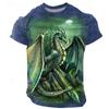 Men's Sarah Richter Dragon Devil T Shirt Short Sleeve T Shirt 3D Print Crew Neck Shirt Exaggerated Designer Artistic