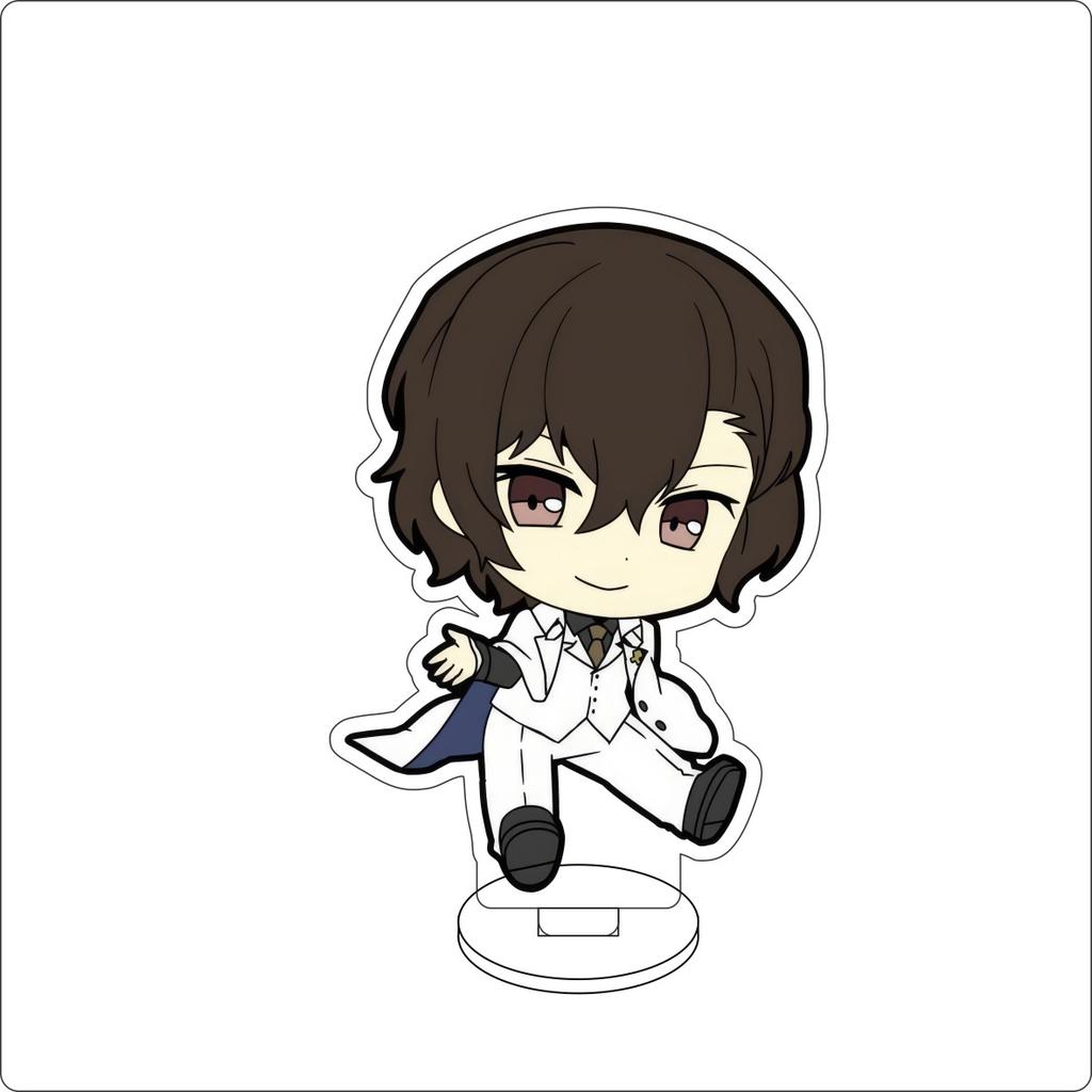 10CM Anime Bungo Stray Dogs Figure Stand Model Nakajima Atsushi/dazai osamu/Kunikida Doppo Cute Desk Decor Standing Sign Gifts
