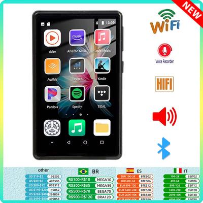 WiFi MP3 Player Bluetooth 5.0 MP4 MP5 Player 4.0" Full Touch Screen Android 8.1 Smart System with Spotify Streaming Music Player