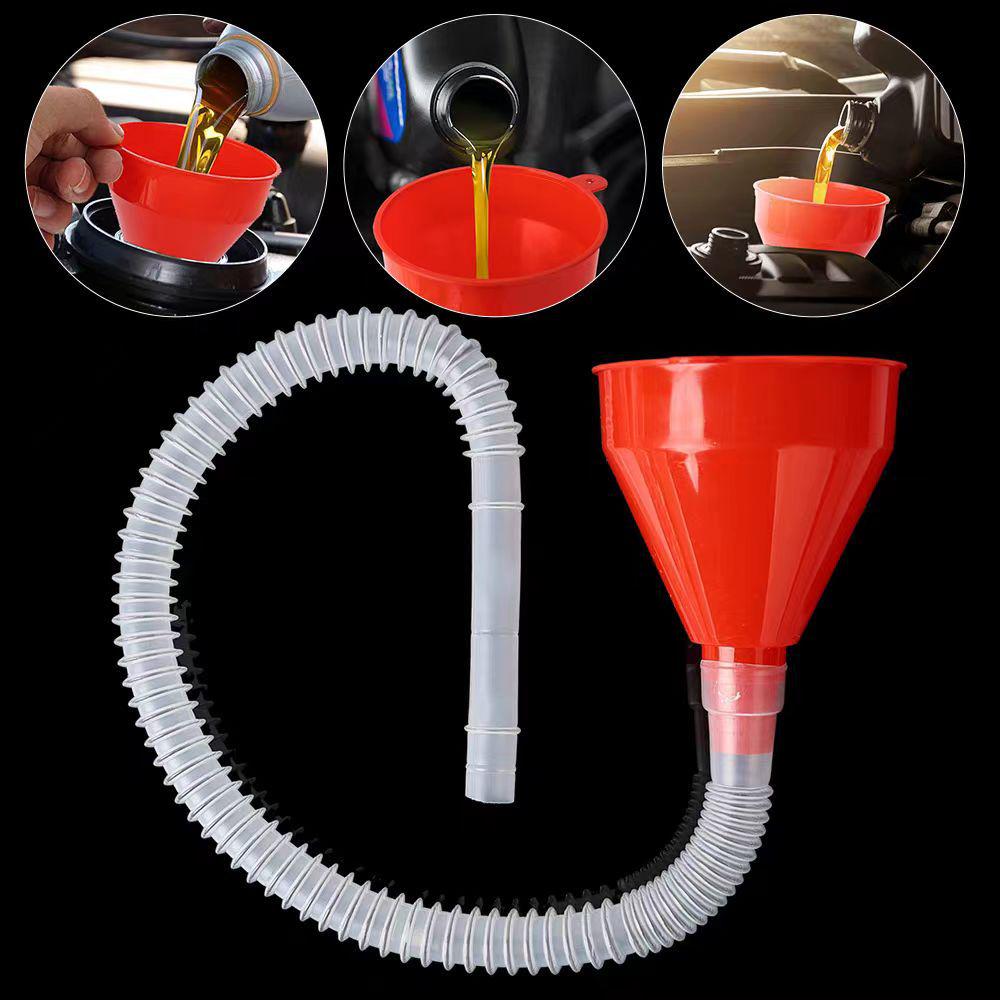 

Compact Red Funnel with Guide Tube for Easy Refueling - Essential Self-Driving Tool Small Red Funnel (No Tube)