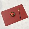 Nordic Household Leather Placemat Hotel Restaurant Western Place Mat Rectangular Waterproof Oil-proo