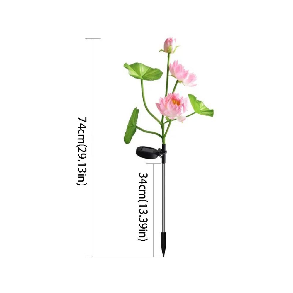 3 LED Lights Solar Lotus Light Solar Powered Solar Powered Light Garden Lights Outdoor Garden розовый